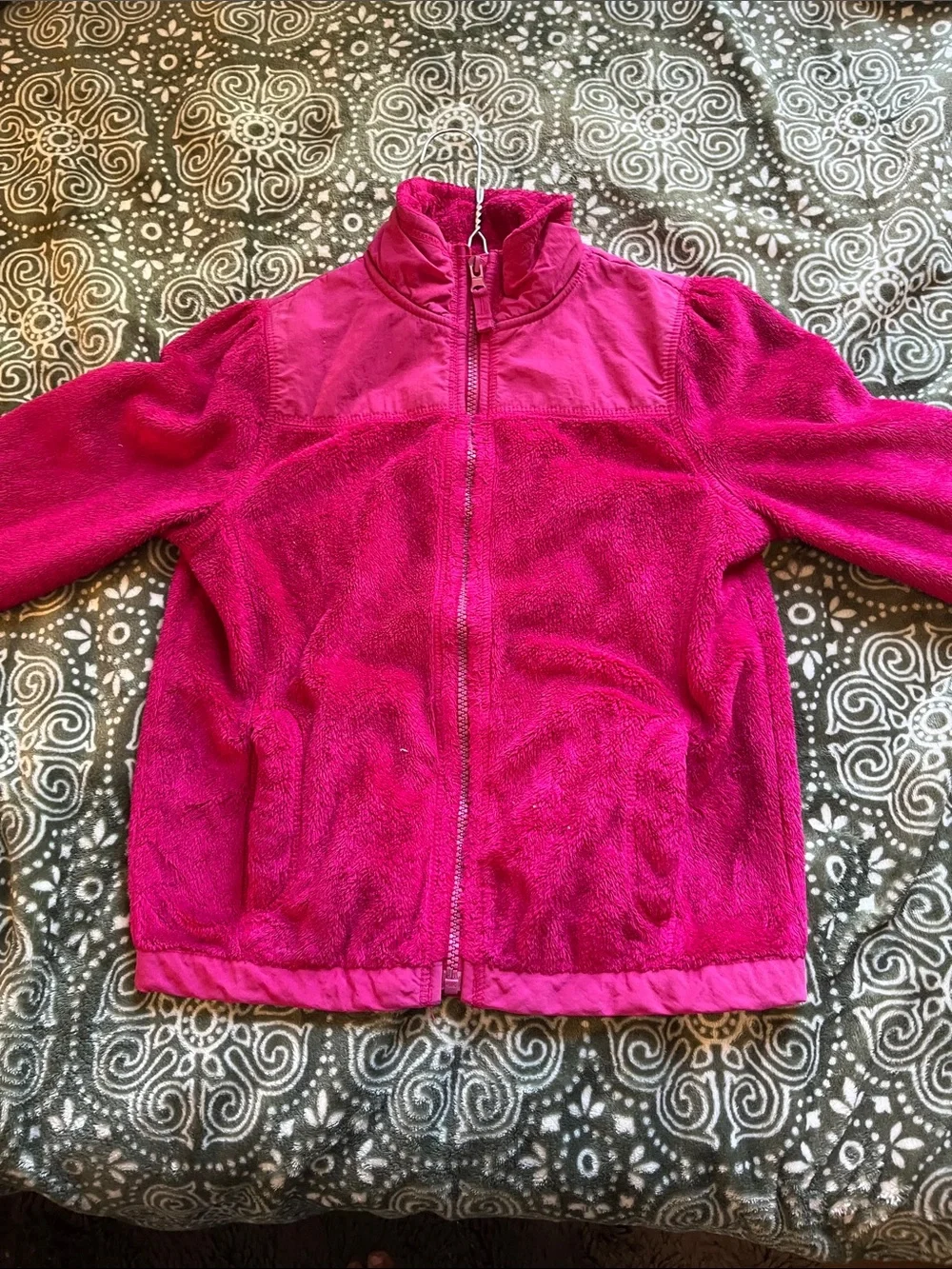 The Children's Place Bright Fuchsia Full-Zip Puffer Fleece Jacket